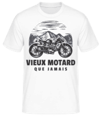 Vieux Motard Que Jamais - T-shirt standard Homme - Blanc - Devant