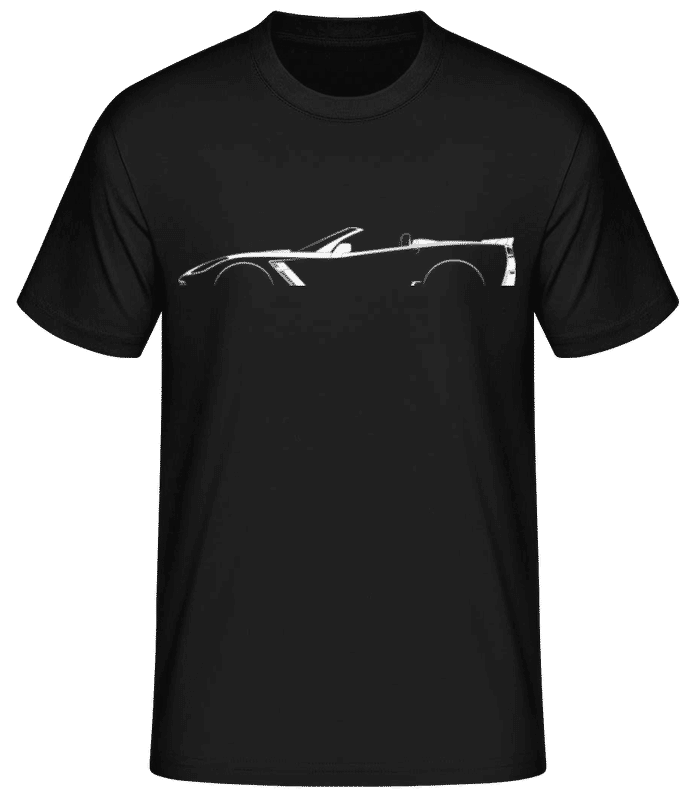 Preview: 'Chevrolet Corvette C7 Z06' Silhouette - Men's Basic T-Shirt - Black - Front