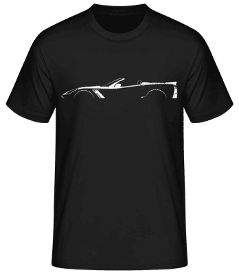 'Chevrolet Corvette C7 Z06' Silhouette - Men's Basic T-Shirt - Black - Front