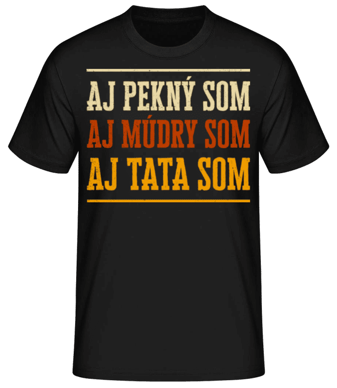 Náhľad: Aj Pekný Som - Pánske basic tričko - Čierna - Predné