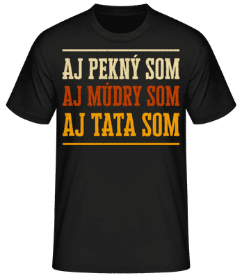 Aj Pekný Som - Pánske basic tričko - Čierna - Predné