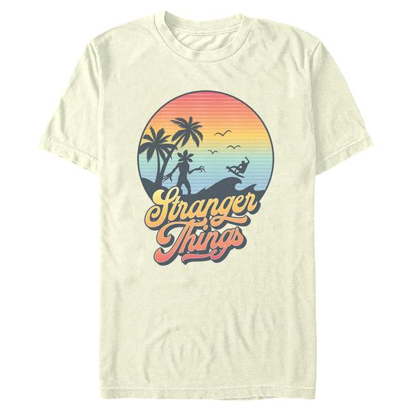 Aperçu: Netflix - Stranger Things - Stranger Retro Sun - Homme T-shirt - Crème - Devant