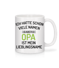 Lieblingsname Opa - Tasse - Weiß - Vorne