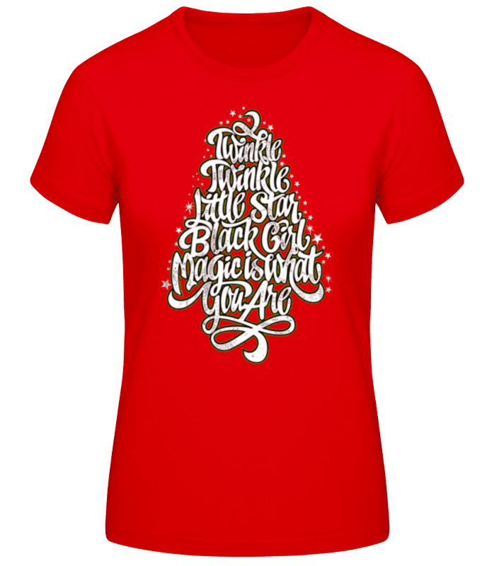 Vista previa: Twinkle Twinkle Little Star - Camiseta básica de mujer - Rojo - delante