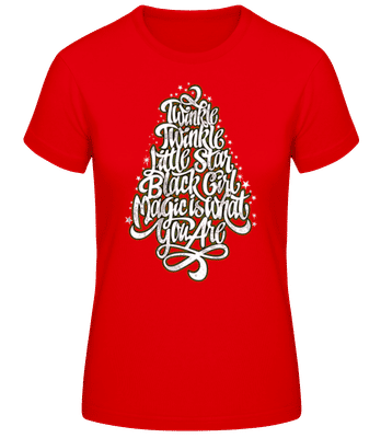Twinkle Twinkle Little Star - Frauen Basic T-Shirt - Rot - Vorne