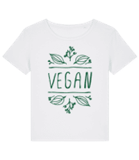 Vegan Sign - Women's organic T-shirt Stanley Stella 2.0 - White - Front
