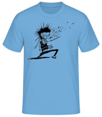Zombie Musician - Men's Basic T-Shirt - Light blue - Front
