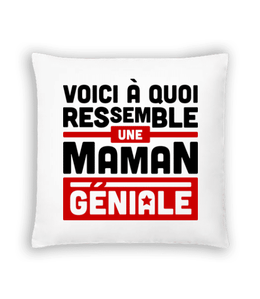 Aperçu: Maman Géniale - Coussin - Blanc - Devant