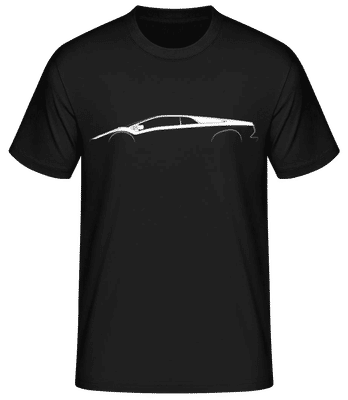 'Lamborghini Diablo' Silhouette - Männer Basic T-Shirt - Schwarz - Vorne
