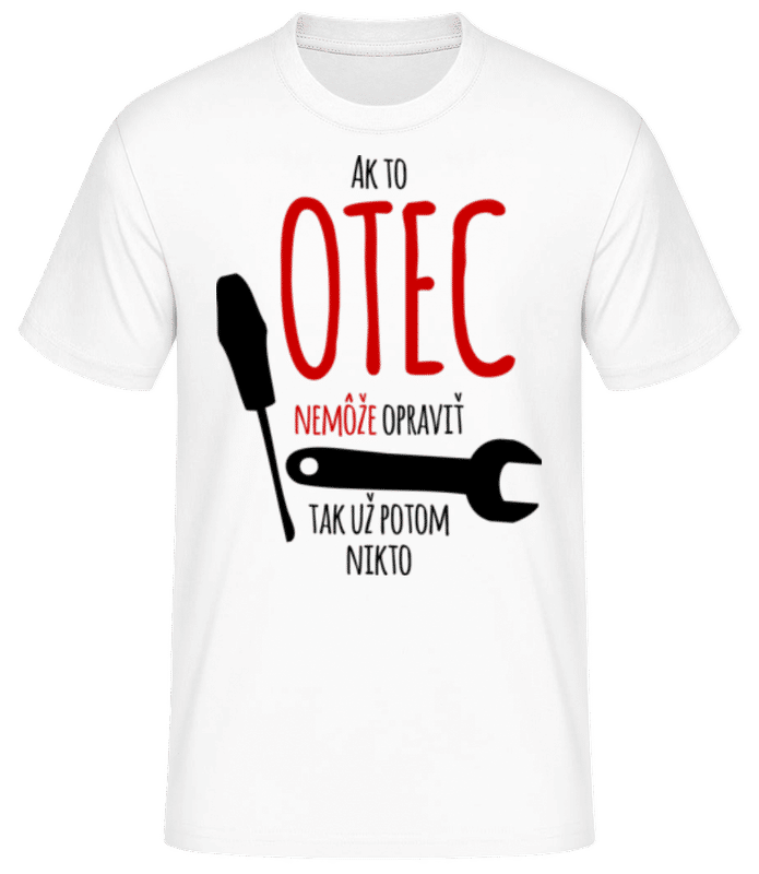 Náhľad: Pánske basic tričko - Biela - Predné