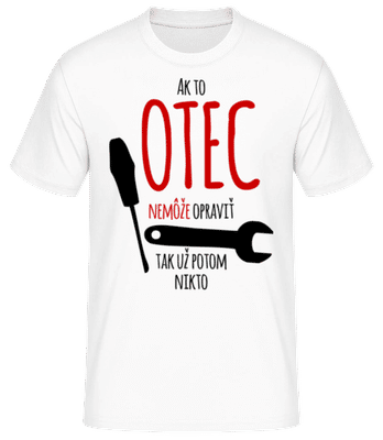 Pánske basic tričko - Biela - Predné