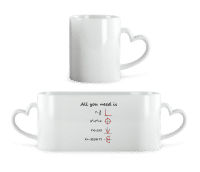All You Need Is Love - Heart Mug - White - Front