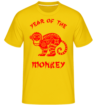 Chinese Zodiac Year Of The Monkey - T-Shirt Shirtinator homme - Jaune doré - Devant