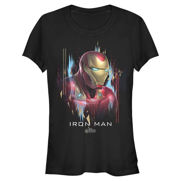 Aperçu: Marvel - Avengers Endgame - Iron Man Ironman Portrait - Femme T-shirt - Noir - Devant