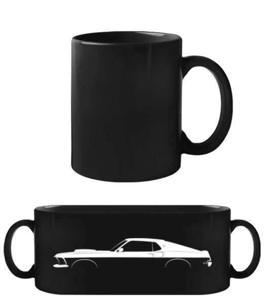 Aperçu: 'Ford Mustang Boss 429 1969' Silhouette - Tasse Noire - Noir - Devant