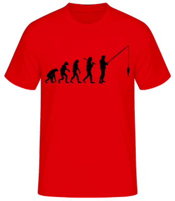 Evolution Fishing - Men's Basic T-Shirt - Red - Front