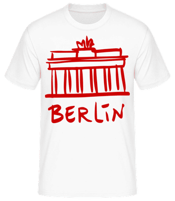 Panneau rouge de Berlin - T-shirt standard Homme - Blanc - Devant
