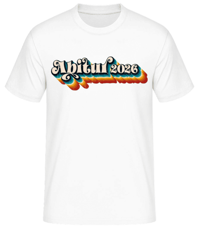 Vorschau: Abitur 2023 Retro - Männer Basic T-Shirt - Weiß - Vorne
