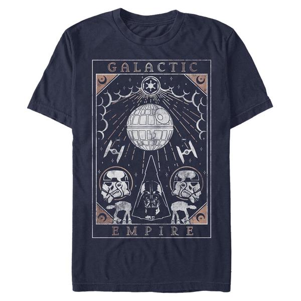 Aperçu: Star Wars - Death Star Galactic Empire Tarot - Homme T-shirt - Bleu marine - Devant