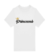 Princezná - Pánske tričko B&C - Biela - Predné