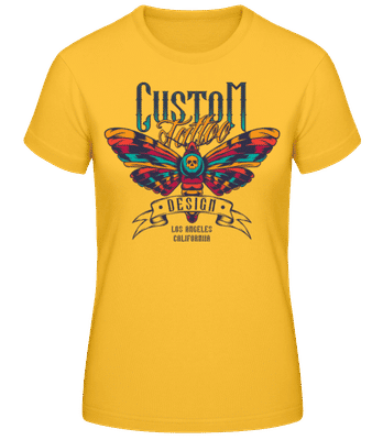 Custom Tattoo Los Angeles - Dámske basic tričko - Zlatožltá - Predné