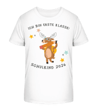 Schulkind 2026 Elch - Kinder Bio T-Shirt Stanley Stella 2.0 - Weiß - Vorne
