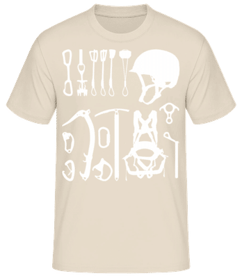 Kletterer Ausrüstung - Männer Basic T-Shirt - Creme - Vorne