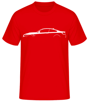 'BMW M4 Coupe F82' Silhouette - Männer Basic T-Shirt - Rot - Vorne