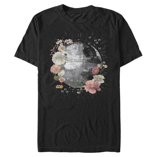 Aperçu: Star Wars - Death Star Floral - Homme T-shirt - Noir - Devant