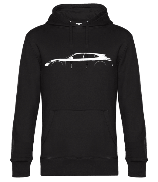 Preview: 'Porsche Taycan Tur. S Cross' Silhouette - Men’s Standard Hoodie - Black - Front