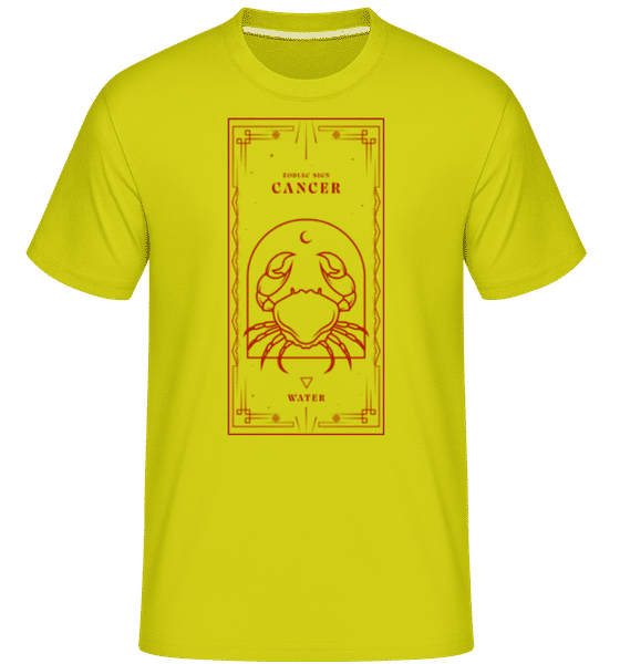 Preview: Art Deco Zodiac Sign Cancer - Shirtinator Men's T-Shirt - Lime - Front
