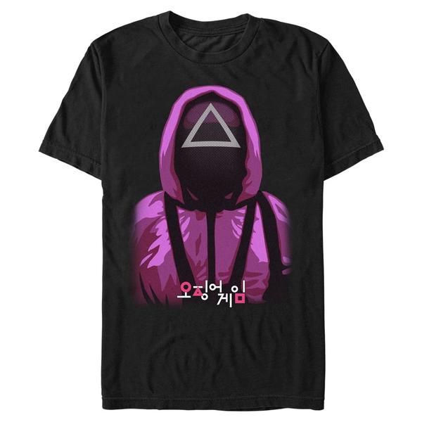 Preview: Netflix - Squid Game - Guard Triangle Guy - Men's T-Shirt - Black - Front
