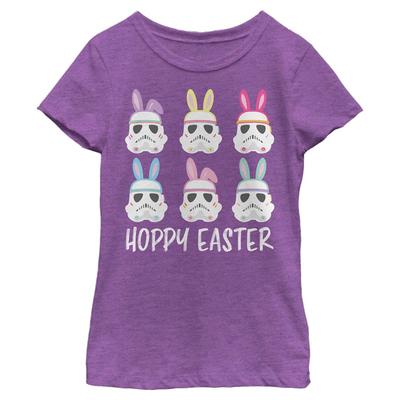 Star Wars - Trooper Hoppy Stormtrooper - Easter - Kids T-Shirt - Purple - Front