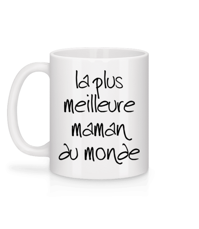 Aperçu: La Plus Meilleure Maman Du Monde - Mug en céramique blanc - Blanc - Derrière