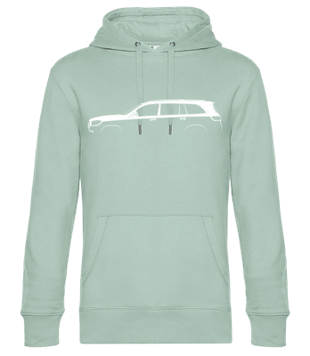 'Mercedes-Benz GLS AMG X167' Silhouette - Sweat à capuche standard homme - Menthe verte - Devant
