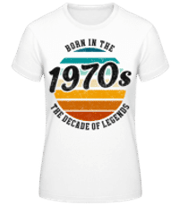 1970 The Decade Of Legends - Frauen Basic T-Shirt - Weiß - Vorne