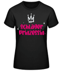 Schlager Prinzessin - Frauen Basic T-Shirt - Schwarz - Vorne