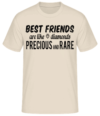 Best Friends Are Like Diamonds - Pánske basic tričko - Krémová - Predné