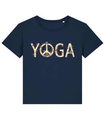 Yoga Peace - Camiseta bio mujer Stanley Stella 2.0 - Marino - delante