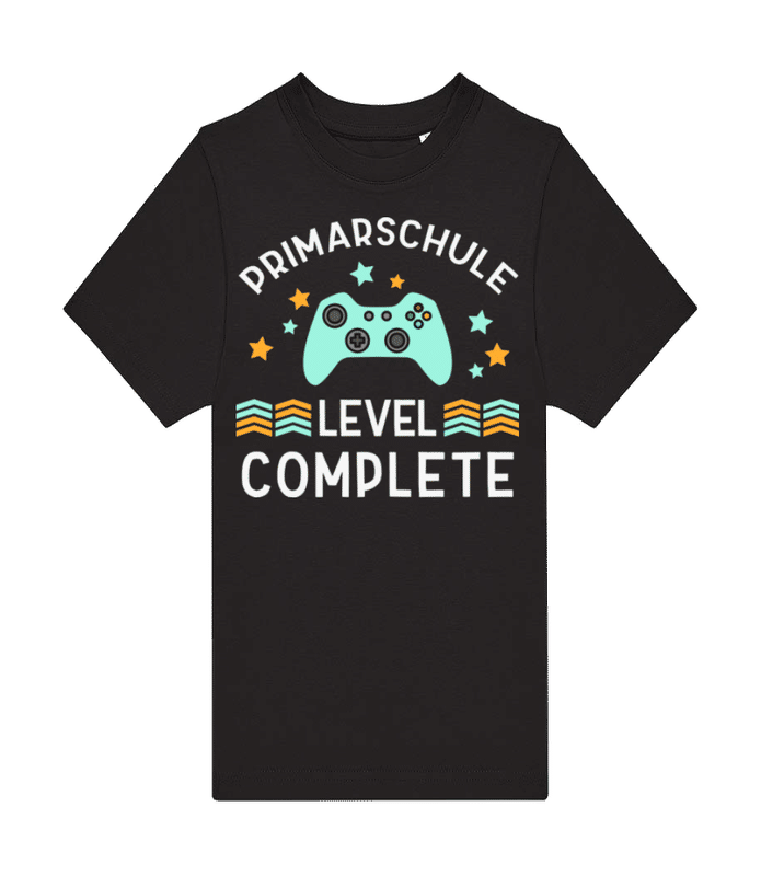 Vorschau: Primarschule Level Complete - Kinder T-Shirt B&C - Schwarz - Vorne