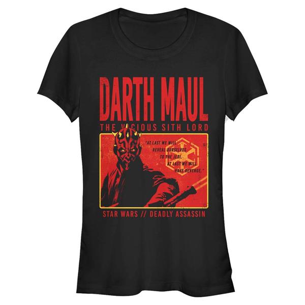 Aperçu: Star Wars - Darth Maul Maul Horror Box - Halloween - Femme T-shirt - Noir - Devant