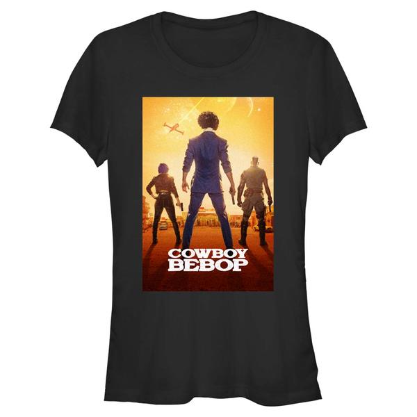 Aperçu: Netflix - Cowboy Bebop - Skupina Trio Poster - Femme T-shirt - Noir - Devant