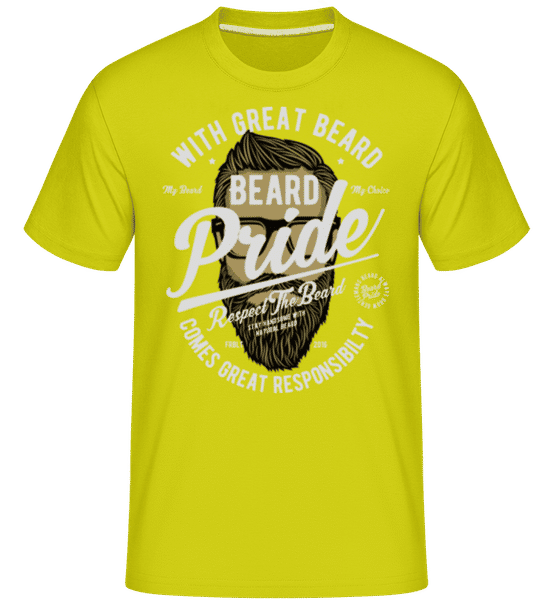 Preview: Beard Pride -  Shirtinator Men's T-Shirt - Lime - Front