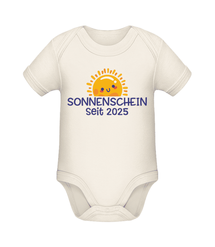 Vorschau: Sonnenschein Seit 2025 - Baby Bio Strampler - Creme - Vorne