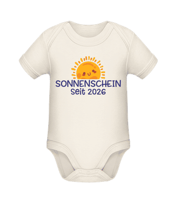 Sonnenschein Seit 2025 - Baby Bio Strampler - Creme - Vorne