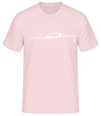 'Chevrolet Corvette C6 Z06' Silhouette - Pánské basic tričko - Růžová - Napřed