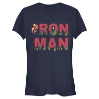 Marvel - Avengers - Iron Man Halftone Ironman - Women's T-Shirt - Navy - Front