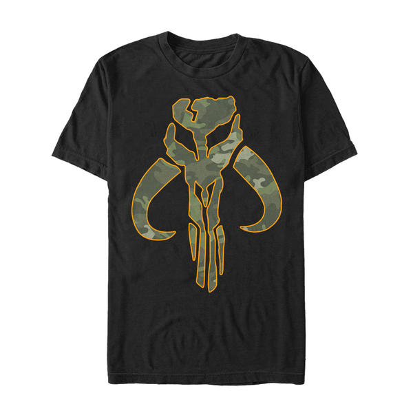 Aperçu: Star Wars - The Mandalorian - Mandalorian Camo Mando - Homme T-shirt - Noir - Devant
