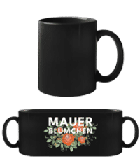 Mauerblümchen - Schwarze Tasse - Schwarz - Vorne
