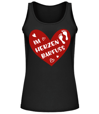 Im Herzen Barfuss - Frauen Tank Top - Schwarz - Vorne